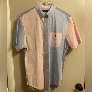 Men’s Ralph Lauren Seersucker short sleeve button down shirt